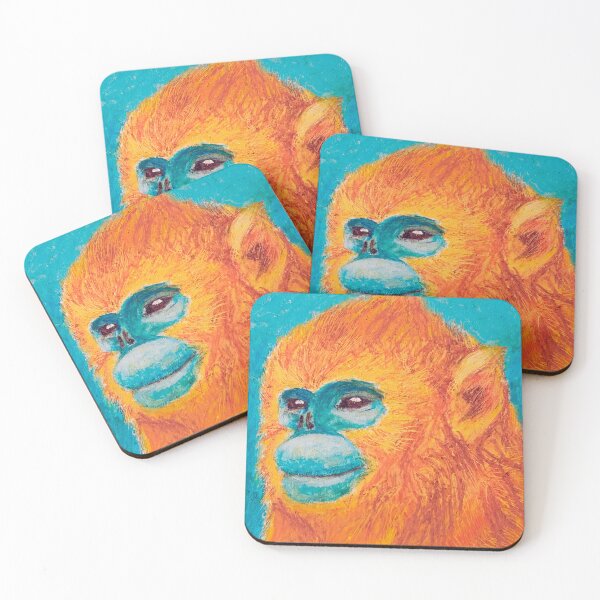 Item preview, Golden Snub-Nosed Monkey Portrait - The Smile designed and sold by Liminal Archive.