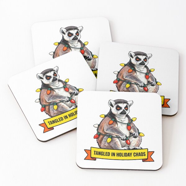 Item preview, Tangled In Holiday Chaos - Funny Introvert Lemur Christmas designed and sold by Arc2020.