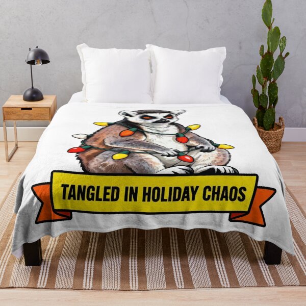 Item preview, Tangled In Holiday Chaos - Funny Introvert Lemur Christmas designed and sold by Arc2020.