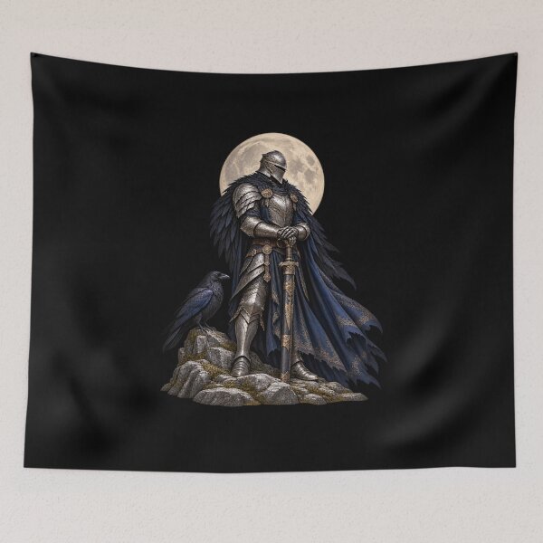 Item preview, Raven Knight Silver Armour and Black Feathers designed and sold by TeeAbility.