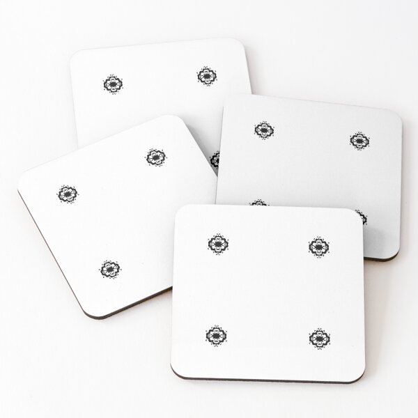 Item preview, Delicate floral pattern tiny in white and black designed and sold by Quiet Waters Design.