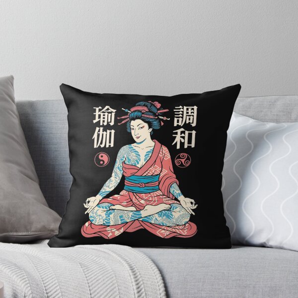 Item preview, Yoga Harmony Girl Japanese Tattooed Geisha Woman Kanji designed and sold by GrandeDuc.