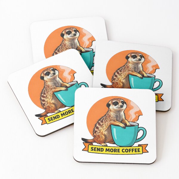 Item preview, Send More Coffee - Funny ADHD Meerkat Meme designed and sold by Arc2020.
