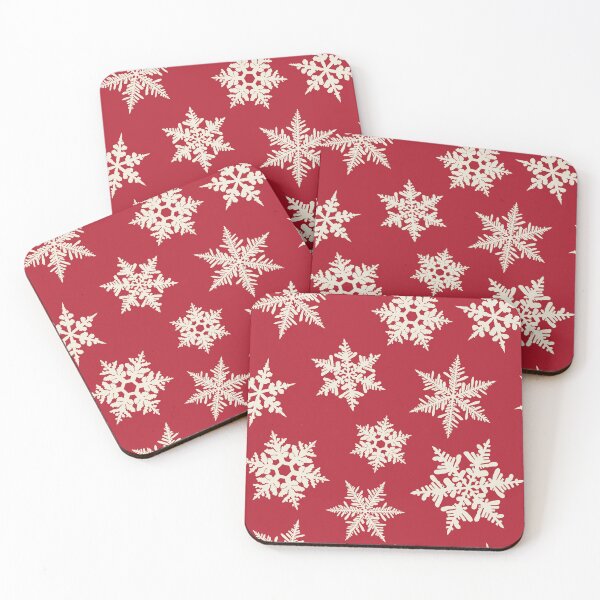 Item preview, Snowflakes seamless pattern in red designed and sold by patternsbymira.
