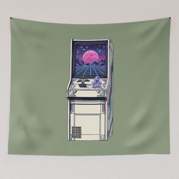 Item preview, Synthwave Bonsai Arcade Shrine designed and sold by KungPowUnicorn.
