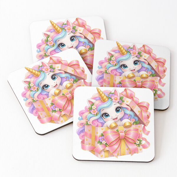 Item preview, Cute Pastel Unicorn in Gift Box designed and sold by Partoon-dp.