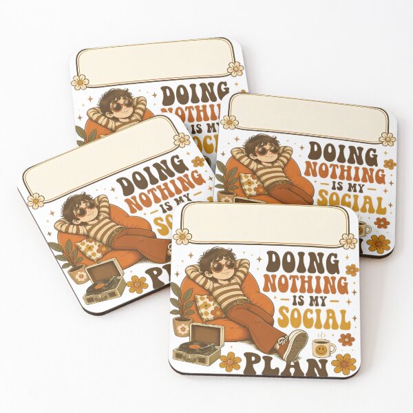 Item preview, Doing Nothing Is My Social Plan Retro designed and sold by Artisan-Vault.