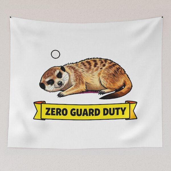 Item preview, Zero Guard Duty - Lazy Introvert Meerkat Badge designed and sold by Arc2020.
