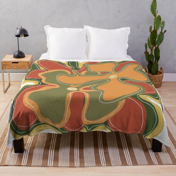 Item preview, Abstract flowers in boho style designed and sold by HeilArtDesign.