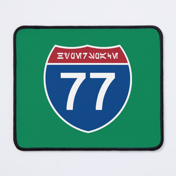 Item preview, Hyperspace (Interstate) 77 Sign in Aurebesh (Standard Numbers) designed and sold by Karate Octopus.