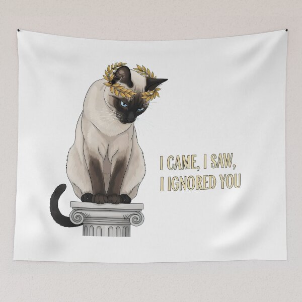 Item preview, I Came I Saw I Ignored You Design – Regal Roman Cat Illustration designed and sold by Luminari Creations.
