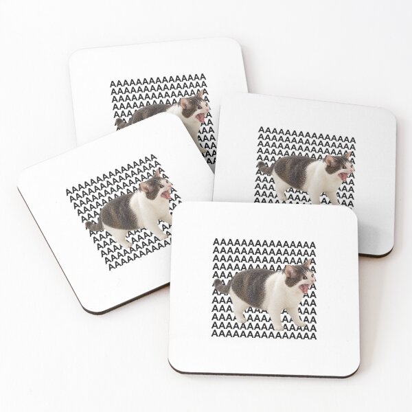 Item preview, Screaming Cat with Repeating Letter Background designed and sold by GalenoHenley.