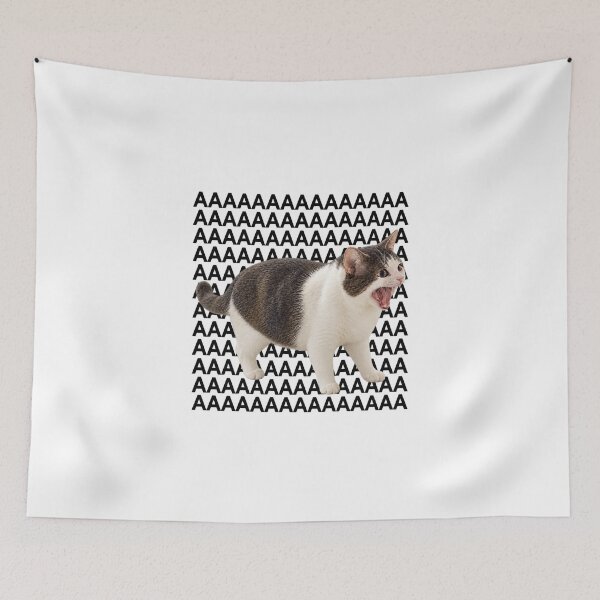 Item preview, Screaming Cat with Repeating Letter Background designed and sold by GalenoHenley.
