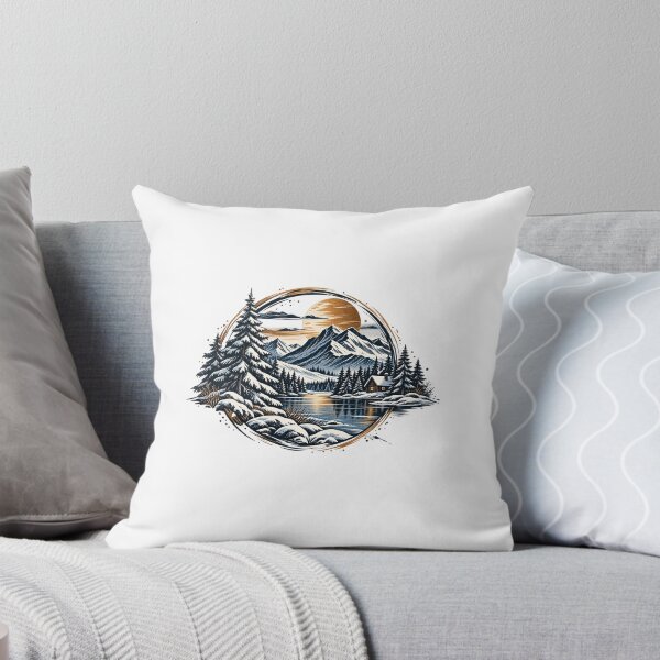 Item preview, Winter Alpine magic – mountains in the golden evening light designed and sold by LosthopeCreations.