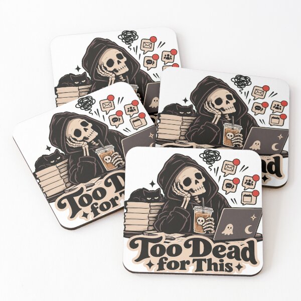 Item preview, too dead for this (overworked, over-caffeinated) designed and sold by MartaOlgaKlara.