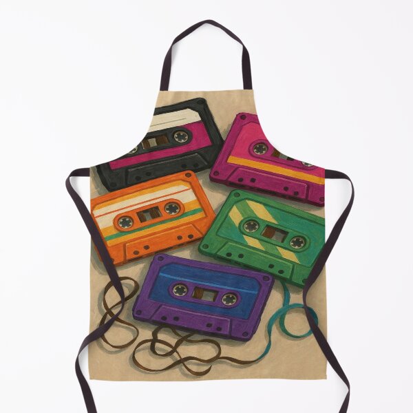 Item preview, Vintage Cassette Tapes Colorful Retro Mixtape Still Life Painting designed and sold by RetroVibing.