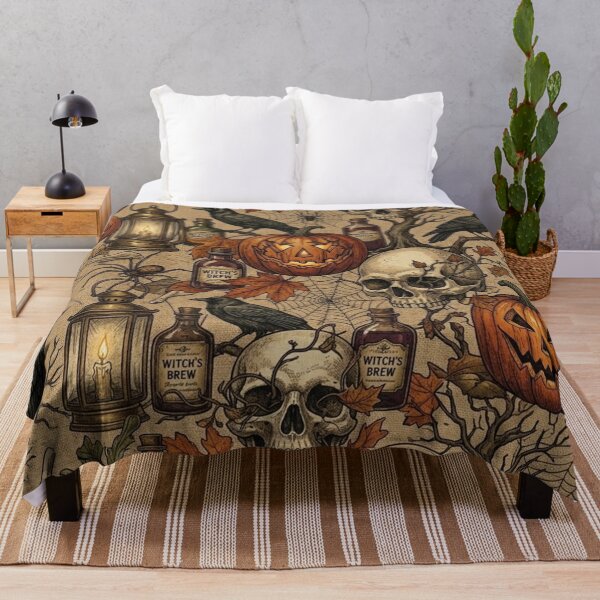 Item preview, Vintage Gothic Halloween Seamless Pattern designed and sold by lungpleecha.