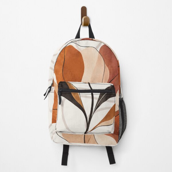 Item preview, Terracotta Abstract Flower – Boho Botanical Art in Rust, Beige and Black designed and sold by Sondosyazanart.