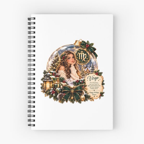 Item preview, Virgo Zodiac Christmas Snow Globe Art designed and sold by Zodiac Celestial Art.