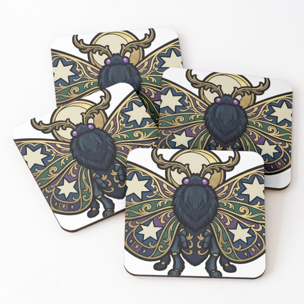 Item preview, Winter Star Moth - Gothic Celestial Moon Moth Art designed and sold by IllumeInk.