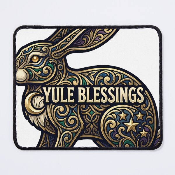 Item preview, Solstice Moon Hare - Yule Blessings Winter Moon Hare Art designed and sold by IllumeInk.