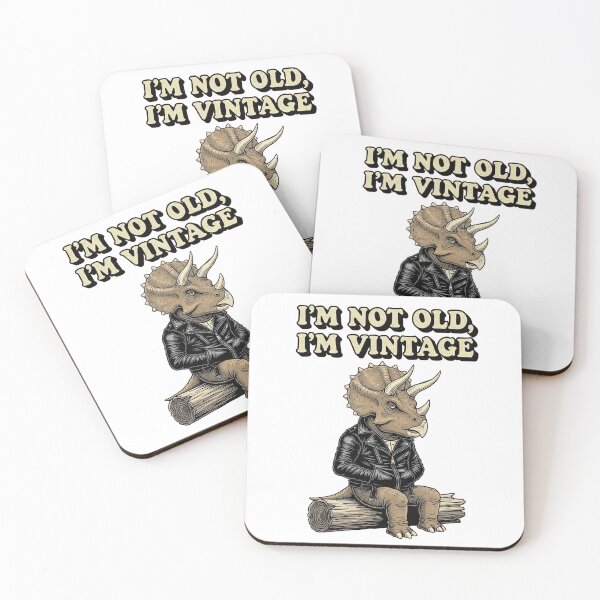 Item preview, I’m Not Old I’m Vintage Biker Triceratops Funny Dinosaur Design designed and sold by Luminari Creations.