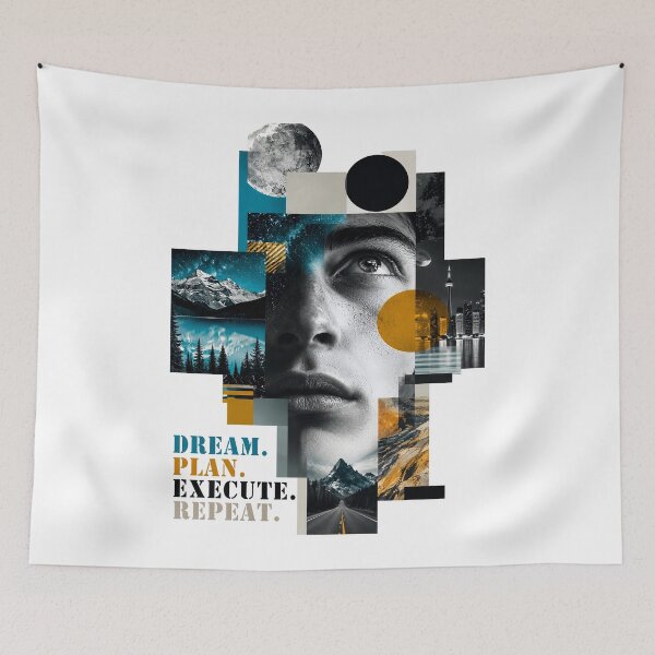 Item preview, Dream Plan Execute Repeat The Cosmic Drive  Surrealism designed and sold by KLERIKSTORE.