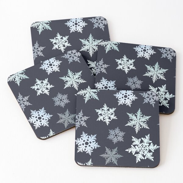 Item preview, Snowflakes seamless pattern in dark blue designed and sold by patternsbymira.