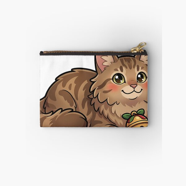 Item preview, Cute Christmas Maine Coon Cat in a Plop Holding a Round Jingle Bell designed and sold by pumsquare.