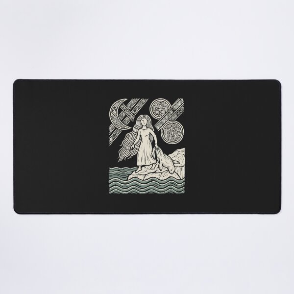 Item preview, Selkie – Pictish Stone Seal Woman Folklore Linocut designed and sold by Odd World.