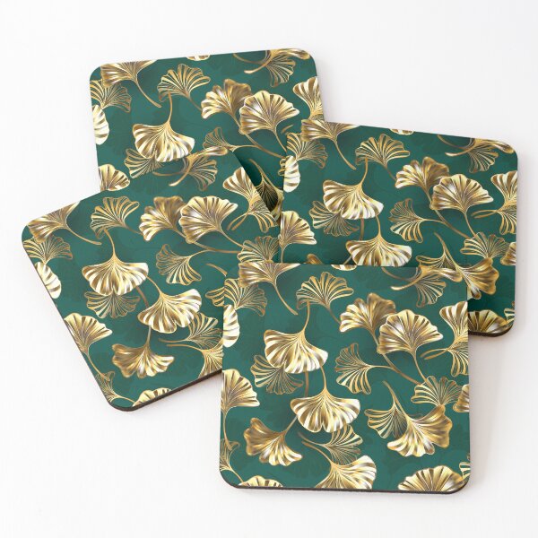 Item preview, Seamless with golden ginko biloba designed and sold by Blackmoon9.