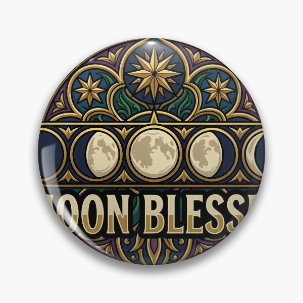 Item preview, Yule Moon Disc - Moon Blessed Winter Moon Phase Art designed and sold by IllumeInk.