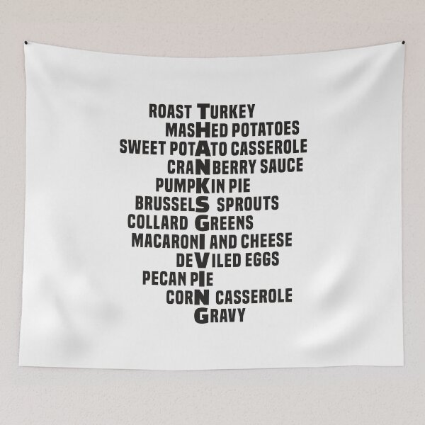 Item preview, Thanksgiving Holiday Food Text Design designed and sold by Vector-Artist.