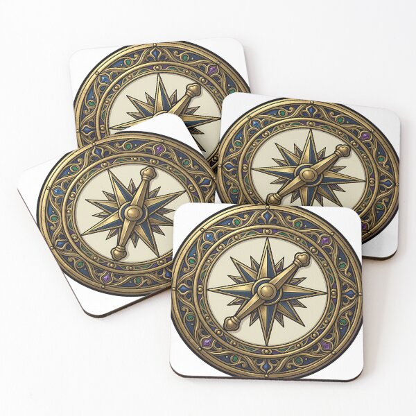 Item preview, Winter Star Compass - Gothic Yule Star Compass Art designed and sold by IllumeInk.