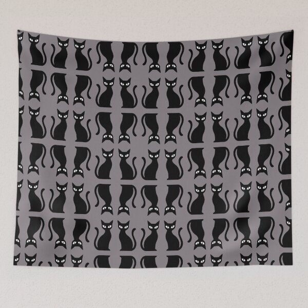 Item preview,  Black Cats Abstract Patterned Art by Jenny Meehan  designed and sold by Jenny Meehan jennyjimjams jennymeehanart.