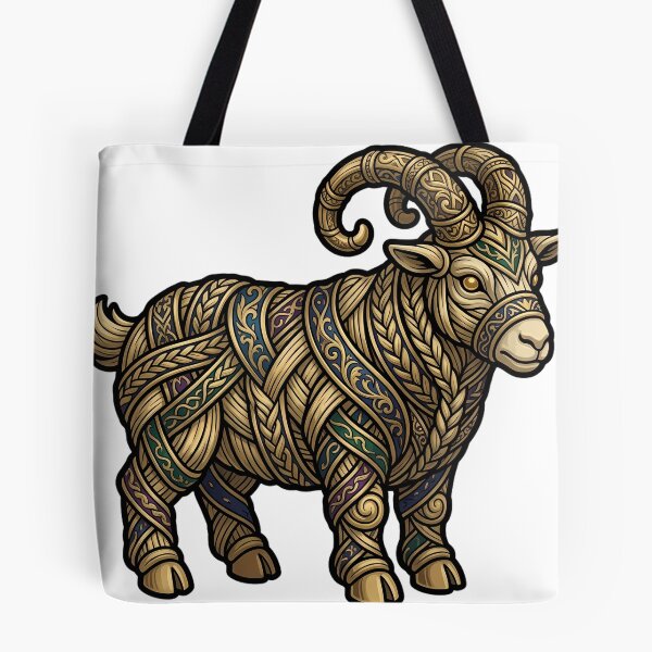 Item preview, Solstice Yule Goat - Gothic Straw Yule Goat Art designed and sold by IllumeInk.