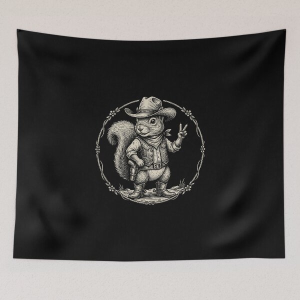Item preview, Cowboy Squirrel Peace Sign Western Animal Lover designed and sold by PopStars1993.