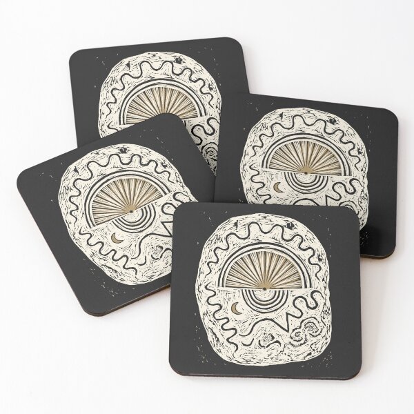 Item preview, Knowth Sundial Stone – Neolithic Sun Carving Linocut designed and sold by Odd World.