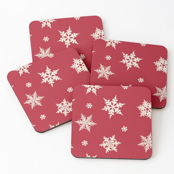Item preview, Snowflakes seamless pattern 2 in red designed and sold by patternsbymira.
