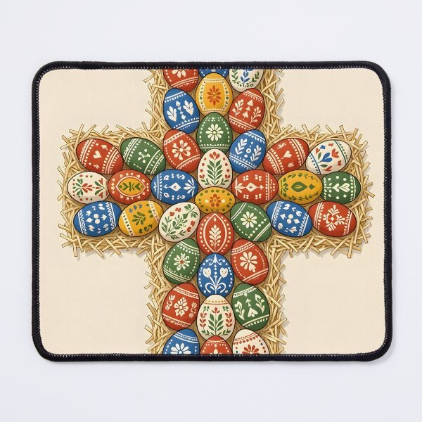 Item preview, Cross of Traditional Painted Czech Easter Eggs designed and sold by Sybille-Yates.