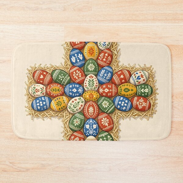 Item preview, Cross of Traditional Painted Czech Easter Eggs designed and sold by Sybille-Yates.