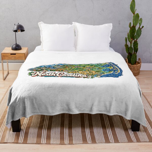 Item preview, Hand Drawn North Carolina Travel Souvenir Landmark Gift designed and sold by MichaeIRellov.