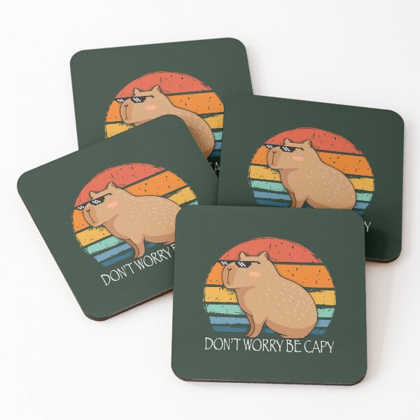 Item preview, Capybara Dont Worry Be Capy Funny Rodent Oversized T-Shirt designed and sold by GowanusClub.