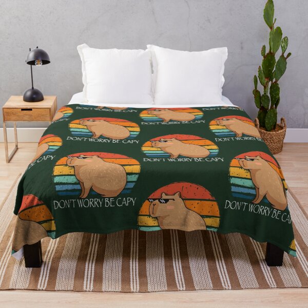 Item preview, Capybara Dont Worry Be Capy Funny Rodent Oversized T-Shirt designed and sold by GowanusClub.