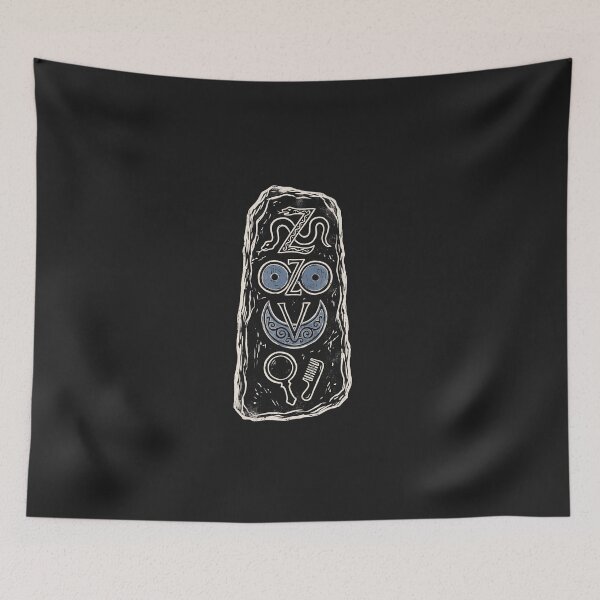 Item preview, Pictish Symbol Stone – Serpent Crescent and Mirror Linocut designed and sold by Odd World.