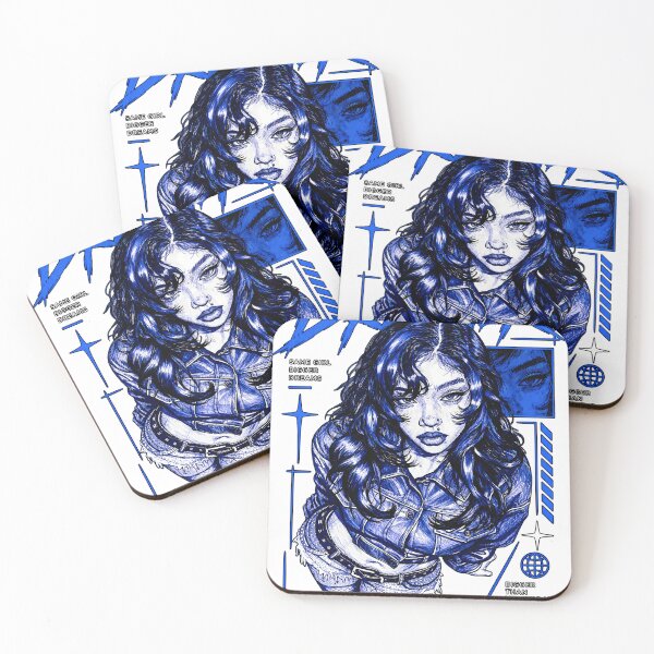 Item preview, Y2K Anime Girl Streetwear Art designed and sold by InkcredibleNG.