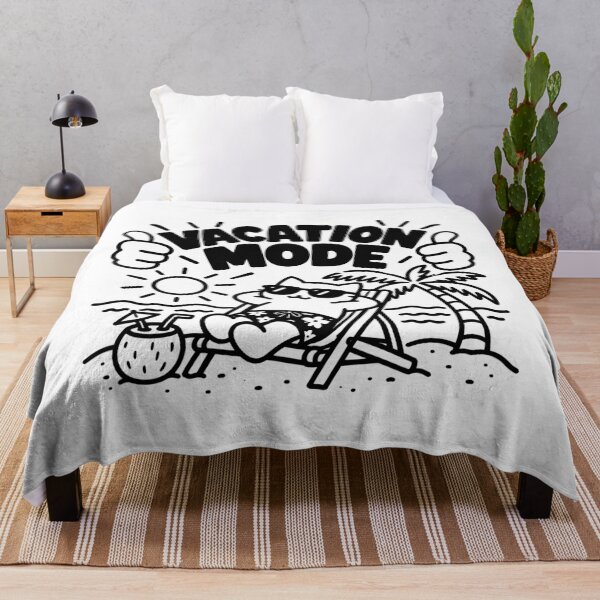 Item preview, Vacation Mode Cat Summer Beach Coloring Design designed and sold by MonkiFlipp.
