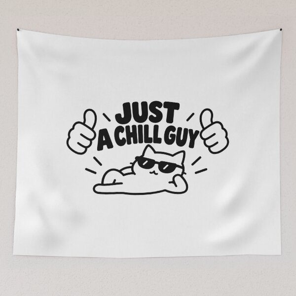 Item preview, Just a Chill Cat Funny Relaxed Cat designed and sold by MonkiFlipp.