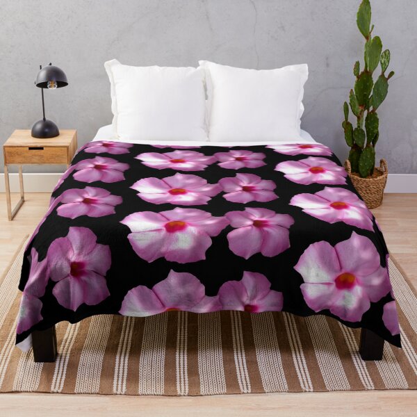 Item preview, Pink Trumpet Flowers Against Black | Botanical Art designed and sold by Rainphotography.