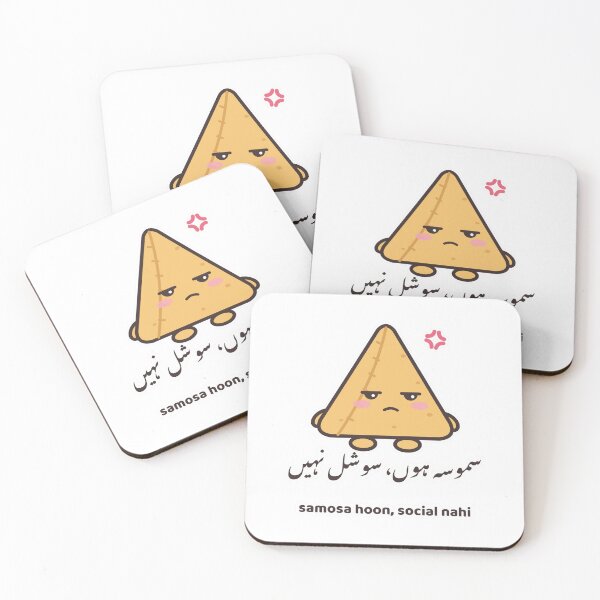 Item preview, Anti-Samosa-cial Urdu - Cute Desi Sticker designed and sold by Chai & Chaos.